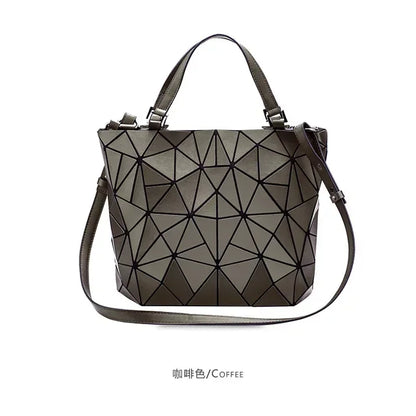 Luminous  big bag Holographic reflective geometric bags for women 2024 Quilted Shoulder Bags female Handbags bolsa feminina