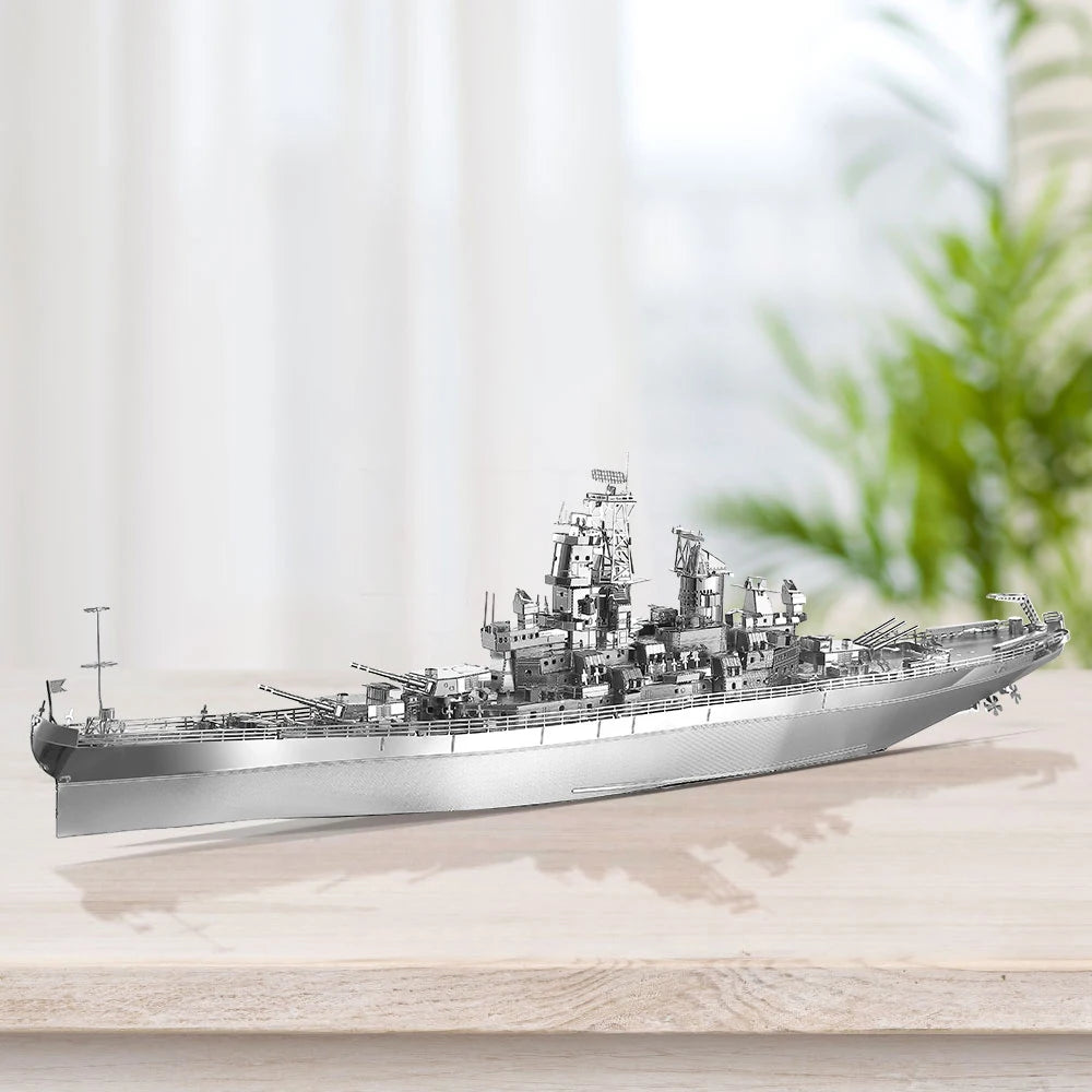 Piececool 3D Puzzles USS MISSOURI Battleship Metal Model Building Kits DIY Toys Jigsaw for Home Decoration Best Gifts