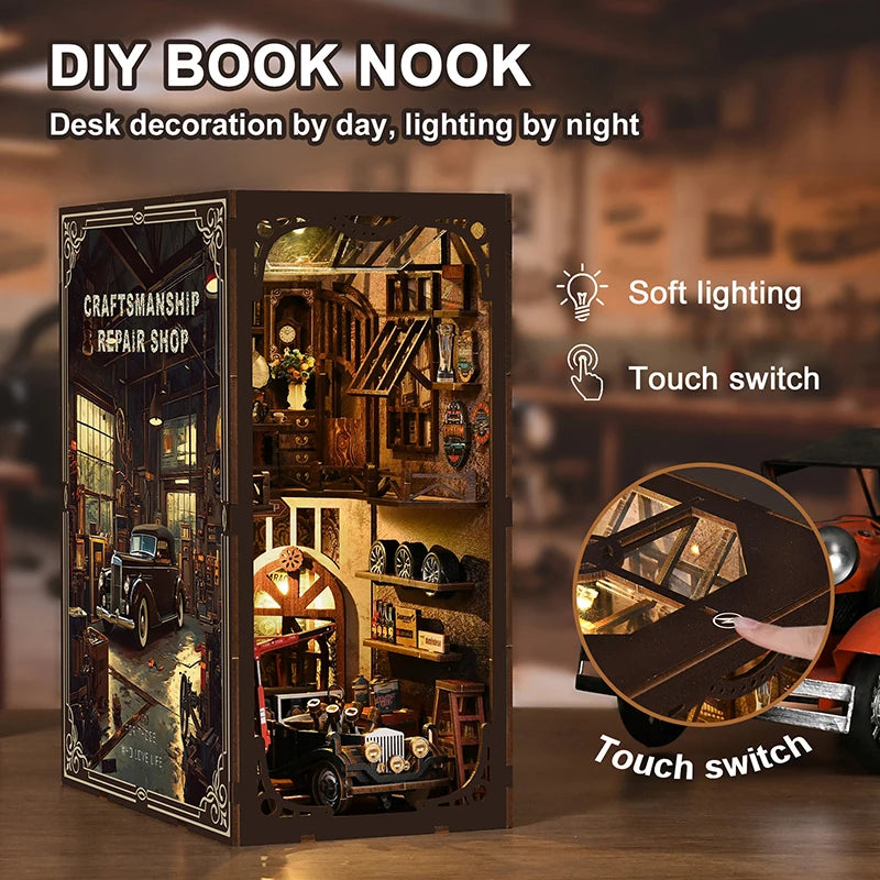'Master Mechanic' Workshop DIY Kit - Detailed Miniature Model with Mechanical Elements, Handmade Collectible for Display