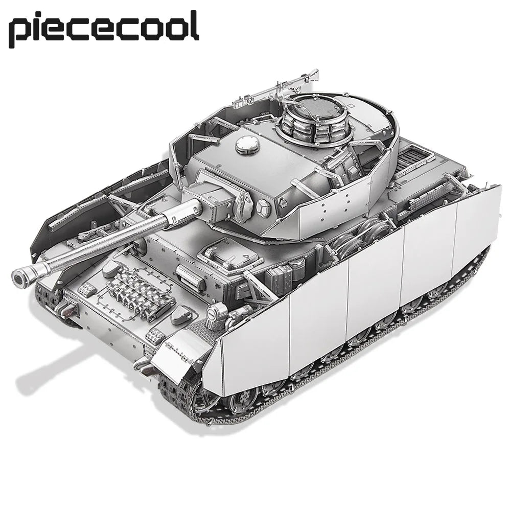 Piececool 3D Metal Model Kits for Adult Brain Teaser 1:48 Panzer IV Tanks H 3D Puzzle Creative Toy Jigsaw DIY Set Birthday Gift