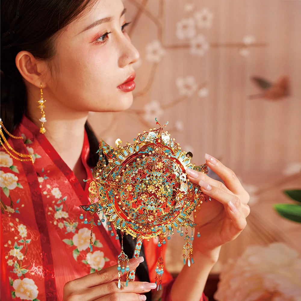 Piececool 3d Puzzles Metal Octagonal Mirror Assembly Model Kits Chinese Style DIY Sets for Home Decoration Gifts 299PCS