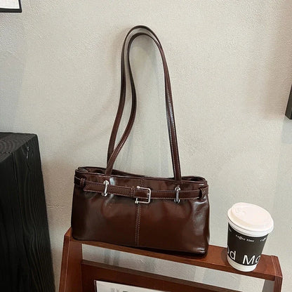 Vintage Handbag for Women Large Capacity 2024 New Autumn/winter Underarm Commuting Bag Korean Casual Single Shoulder Tote Bag