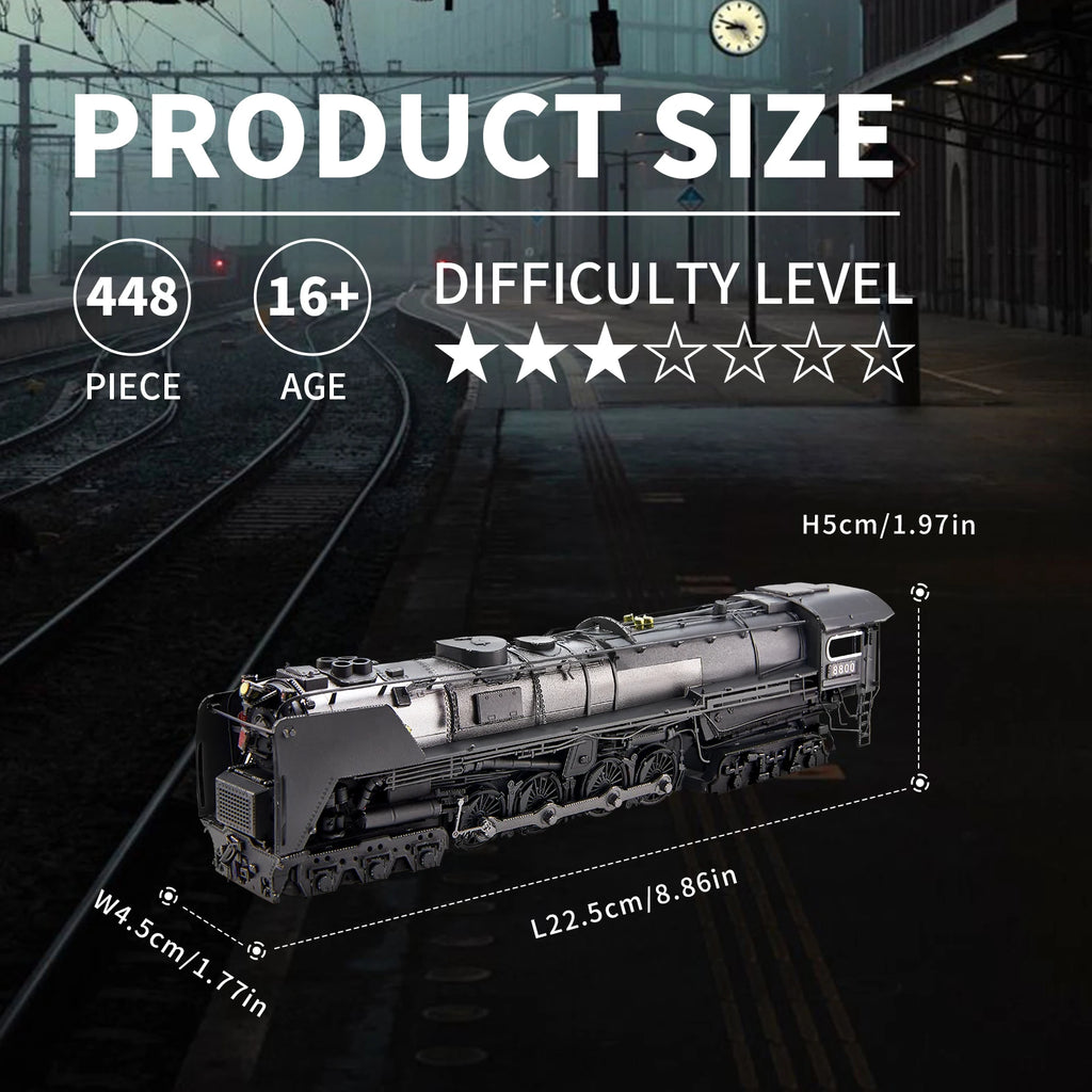 Piececool 3D Metal Puzzles Class S-2 Locomotive DIY Kit Jigsaw Assembly Model Kits for Home Collection