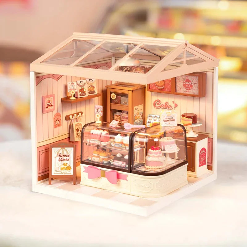 Robotime DIY Miniature House Kit Dollhouse Model Building Craft Kit Birthday Creative Gifts for Adults Kids  Flavorful Ice Cream