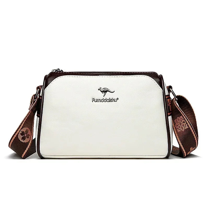 High Quality Soft Leather Shoulder Bags For Women Luxury Designer Black Purses Crossbody Bag Ladies Messenger Commute Sac A Main