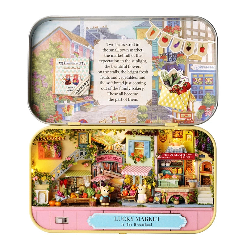 CUTEBEE Gifts Ideas DIY Dollhouse Miniature Doll House Furniture Box Theatre Building home Kit Toys for Children Birthday Gift