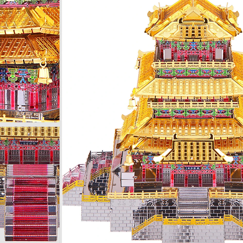 Piececool 3D Metal Puzzles GUANQUE TOWER Building Kits Model Kits DIY for Adult Teen Brain Teaser Best Gifts