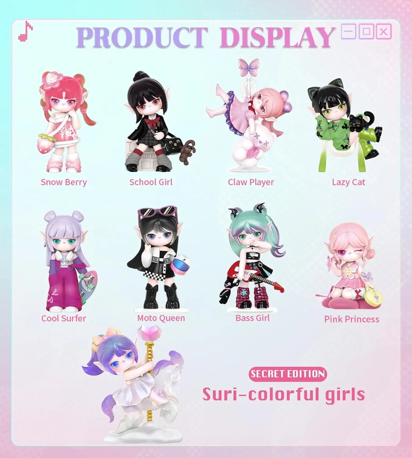 Robotime Rolife Suri A Colorful Girls Series Blind Box Dolls Action Figure Surprise Box Lady Toys-SKXX0