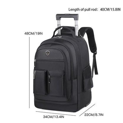 Backpack Large Capacity Mute Wheel Pull Bar Backpack Multifunction Travel Backpack Students Schoolbag Luggage Bag