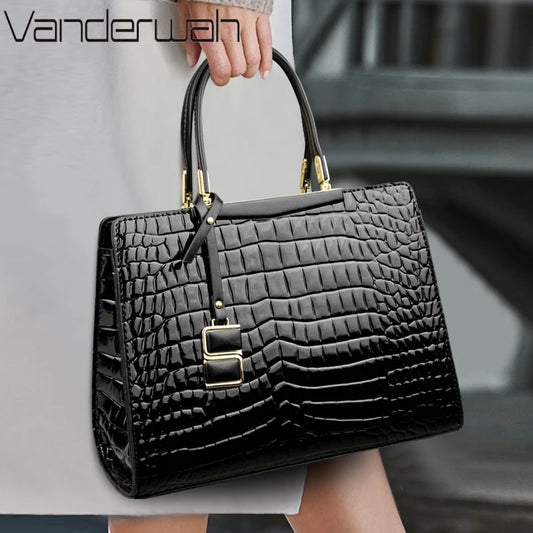 Commuting Sac Alligator Patent Leather Shoulder Crossbody Hand Bags for Women 2025 Brand Luxury Handbags Women Bags Designer