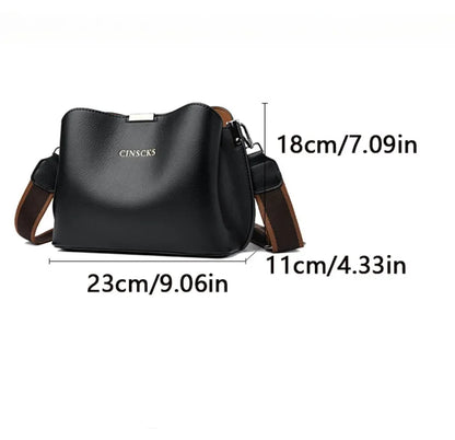 3 Layer Large Capacity Fashion Women's Shoulder Bag High Quality Soft Leather Female Handbag Luxury Designer Girl Crossbody Bags