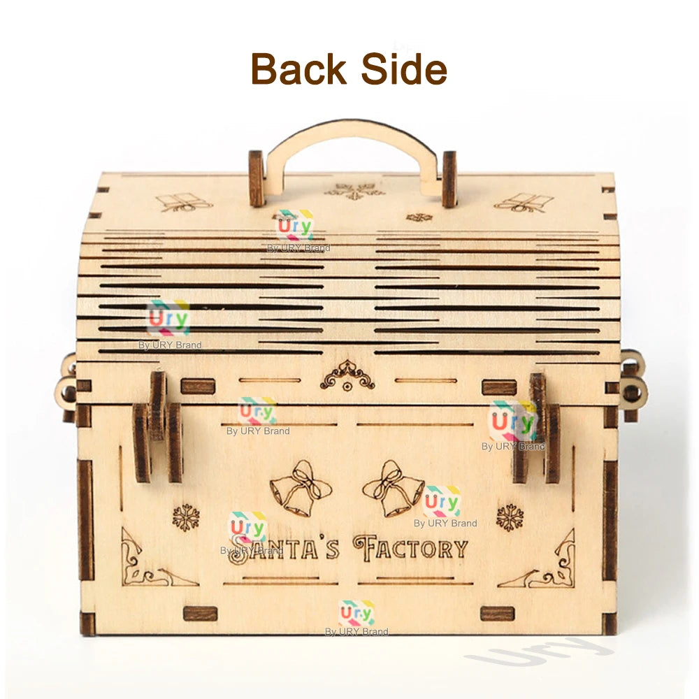 URY 3D Wooden Puzzle Storage Box Password Treasure Box Lockbox DIY Advanced Hand Assembly Decoration Gift for Kids Girls Adult