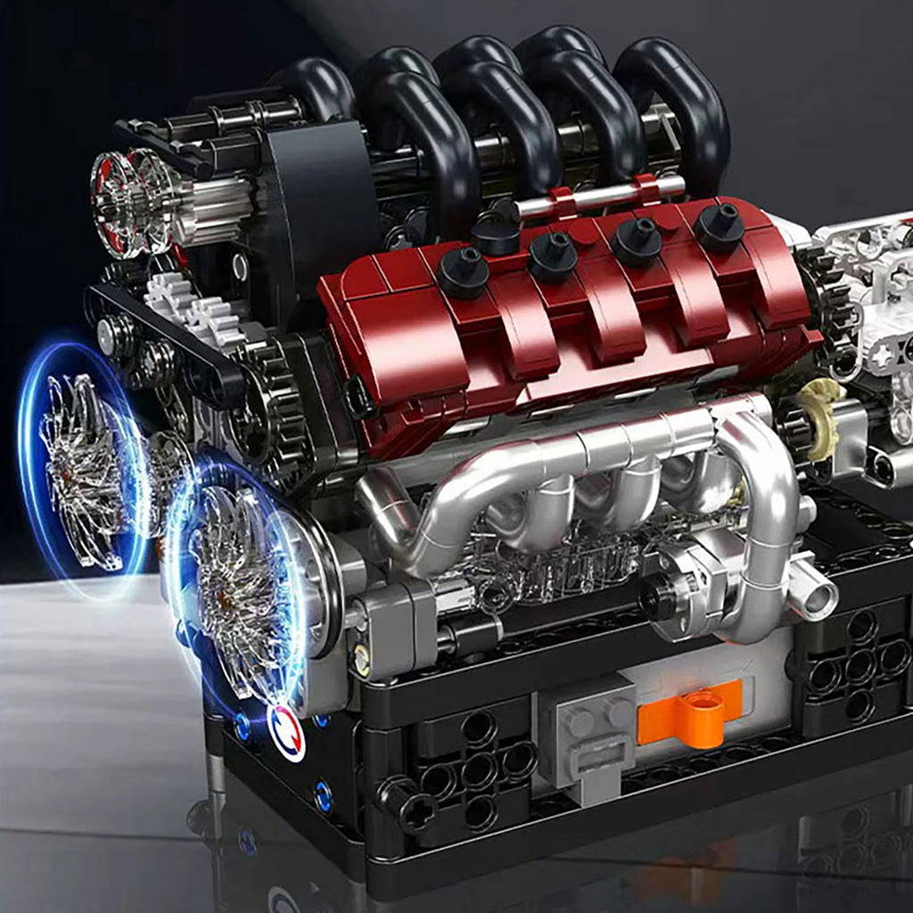 MOULDKING Engine Model Building Blocks Set MOC Machine Small Particle Part Technocal Bricks Creative Educational Toy Gifts 10234