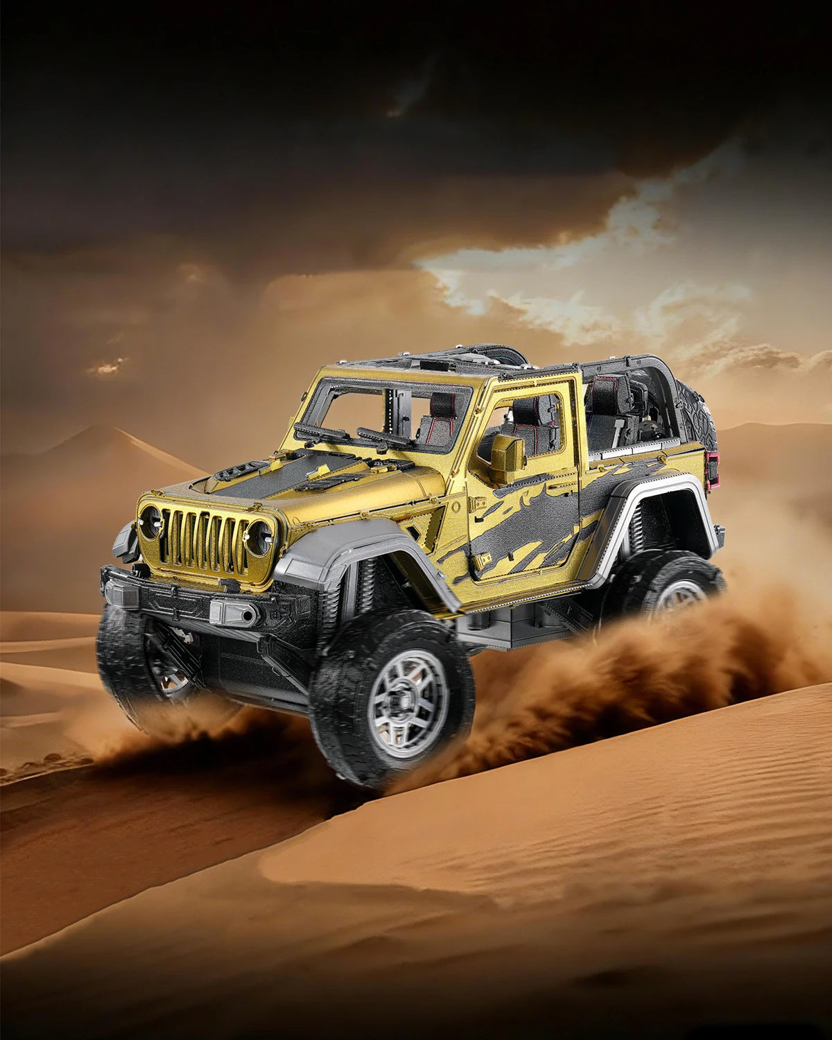 Piececool 3D Metal Model Kits Off-road Vehicle 3D Metal Puzzles for Adult DIY Model Kits Crafts for Adult New Year Gifts