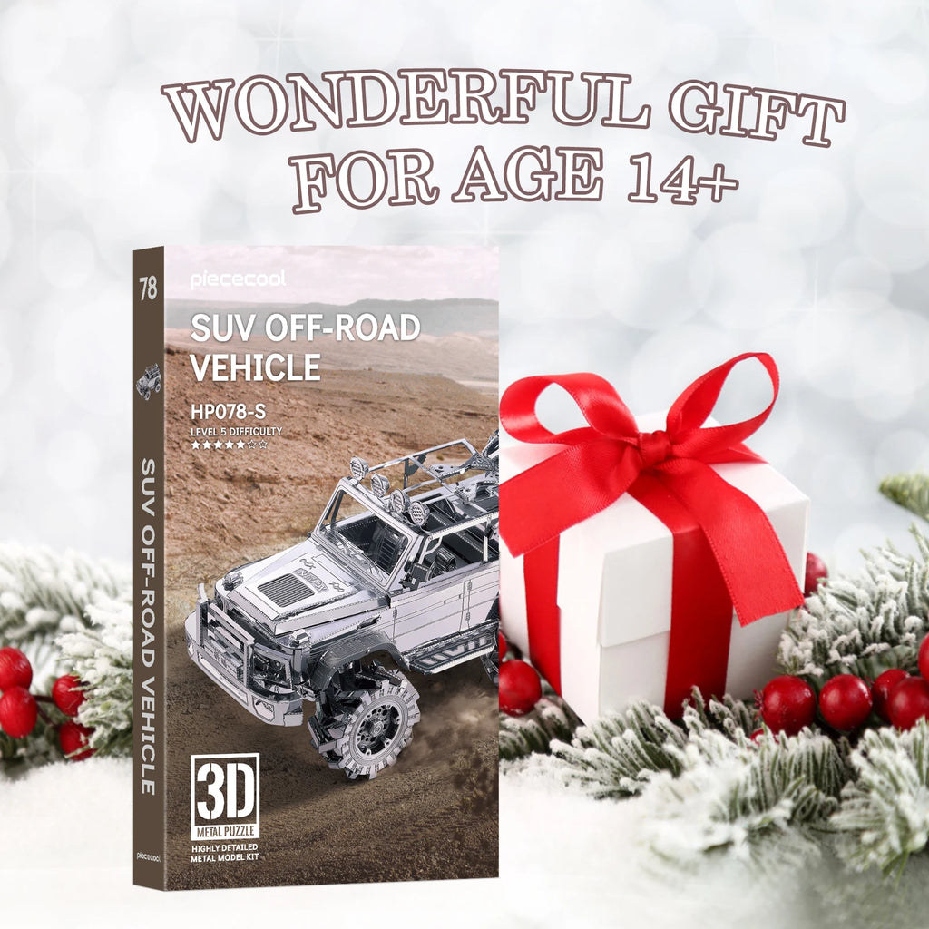 Piececool 3D Metal Puzzles - Off-Road Vehicle DIY Model Building Kits, Ideal Christmas Birthday Gifts for Adults