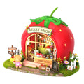 DIY Miniature Scene Fruit Town Bear Berry Shop Wooden Model House - Home Display Collectible Decor Creative Gift
