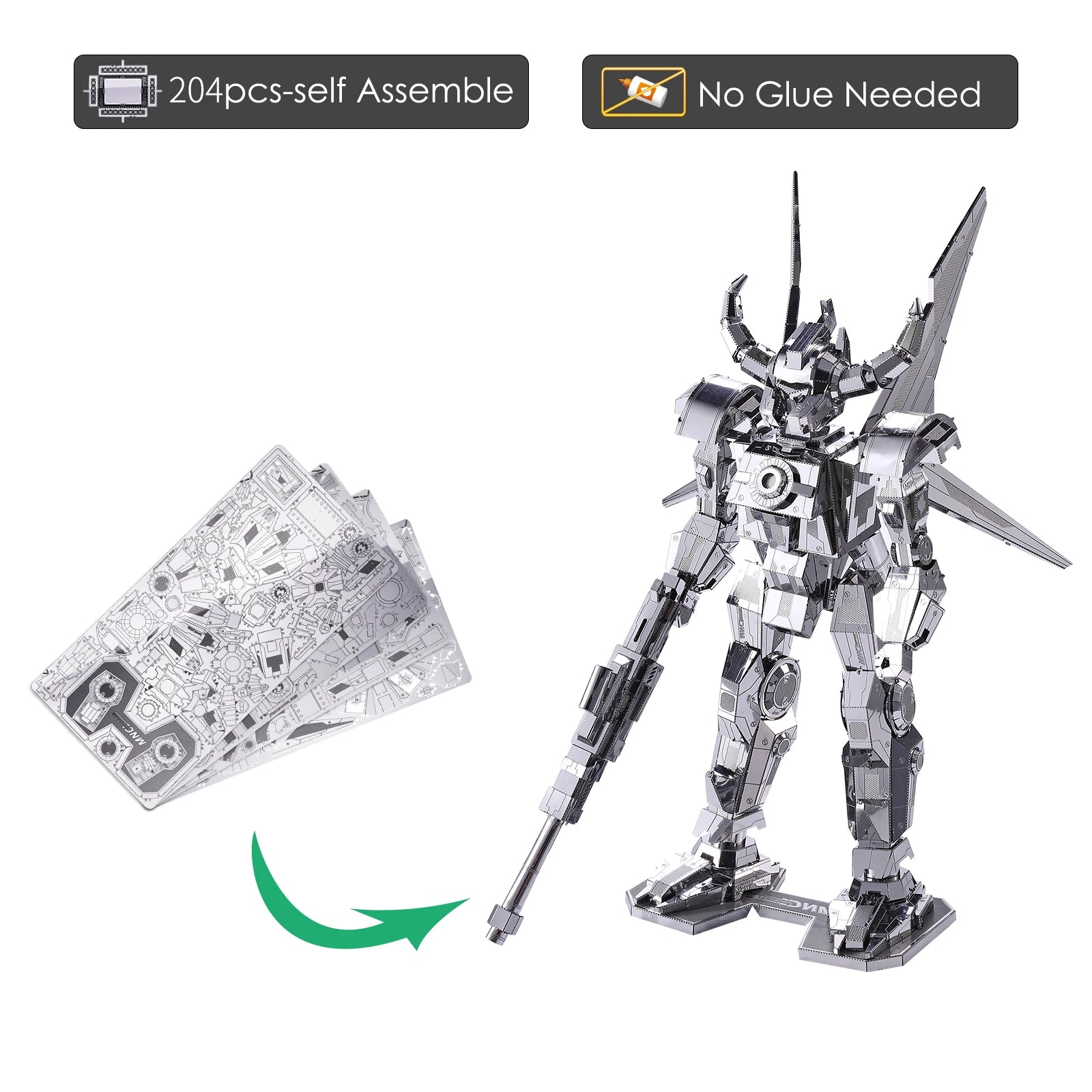 Piececool 3D Metal Puzzle Spirit-Bull Mech Model Kits DIY Jigsaw for Teens Best Birthday Gifts