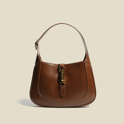 2024 New Vintage French Style Solid Color Underarm Bag Mini Saddle Bag Trendy Women's Summer Single Shoulder Slant Cross Handbag