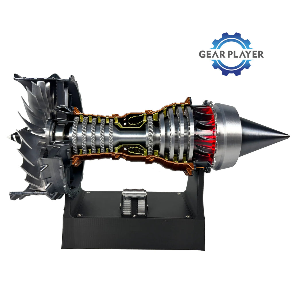 Turbojet Engine Model Kit Adjustable Speed Tail Flame Simulation for DIY Assembly and Science Projects