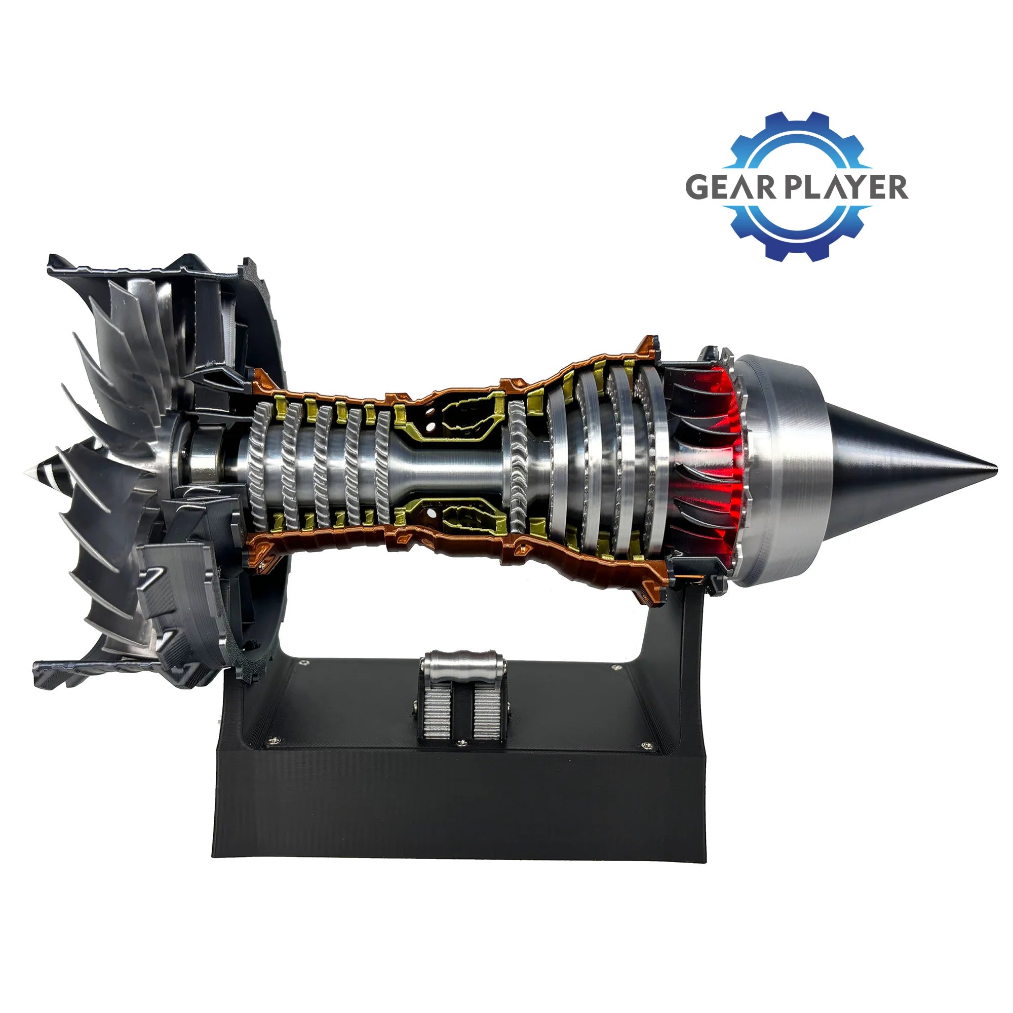 Turbojet Engine Model Kit Adjustable Speed Tail Flame Simulation for DIY Assembly and Science Projects