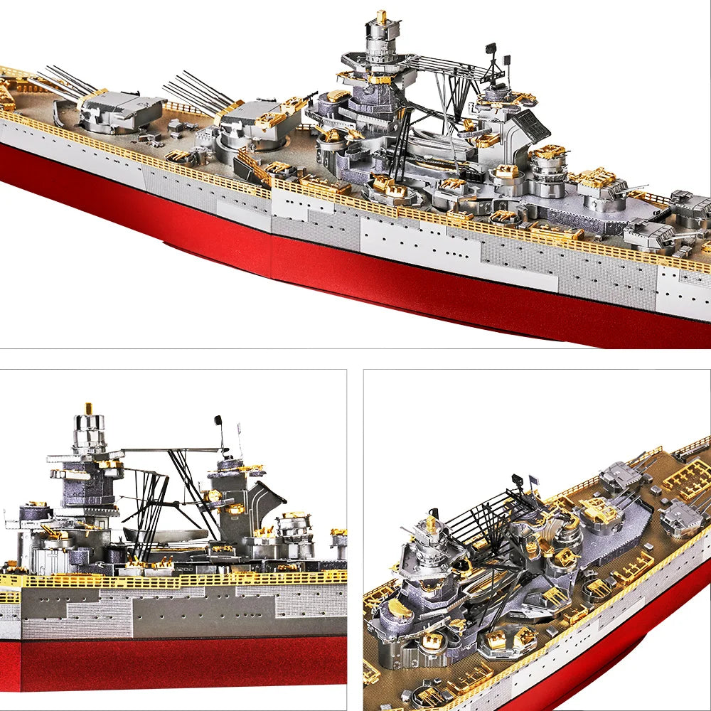 Piececool 3D Metal Puzzles for Teens DIY Battleship Model Kit Jigsaw Warship Birthday Gifts