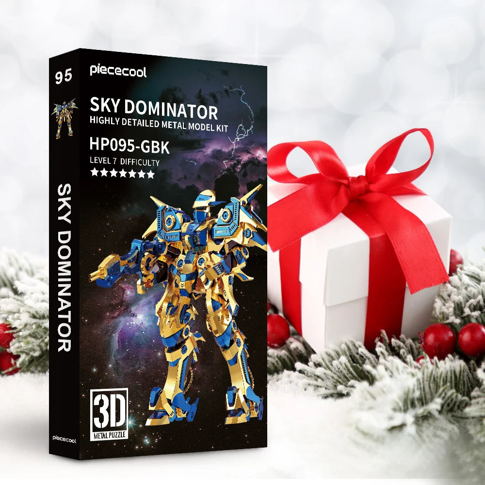 Piececool 3D Metal Puzzle -SKY DOMINATOR Model Building Kits Jigsaw Toy Christmas Birthday Gifts for Adults