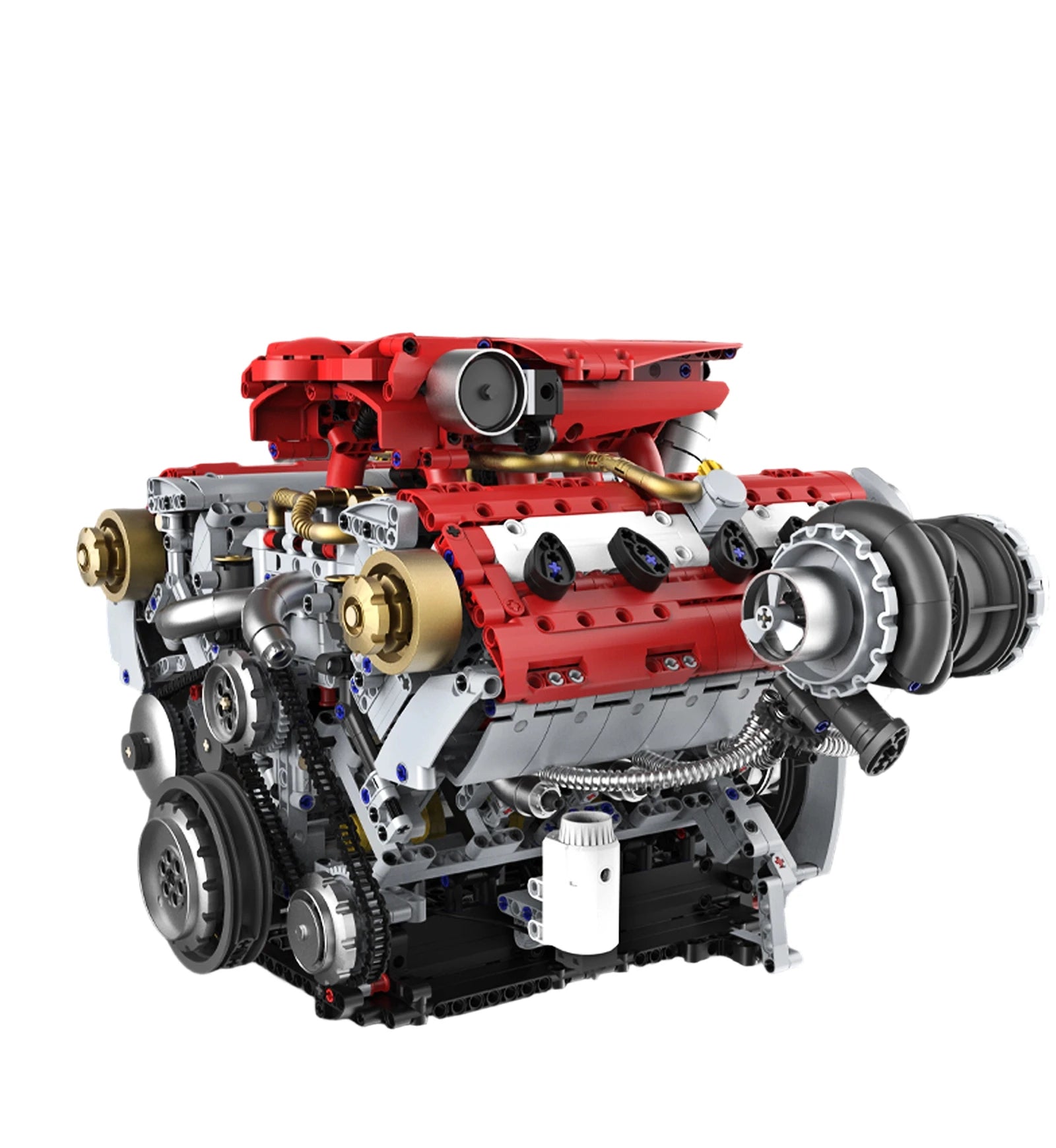 Motorized V8 Engine 3201Pcs Building Block Kit DIY Technical Car Model with LED Light Moving Parts STEM Toy for Adults Kids Gift