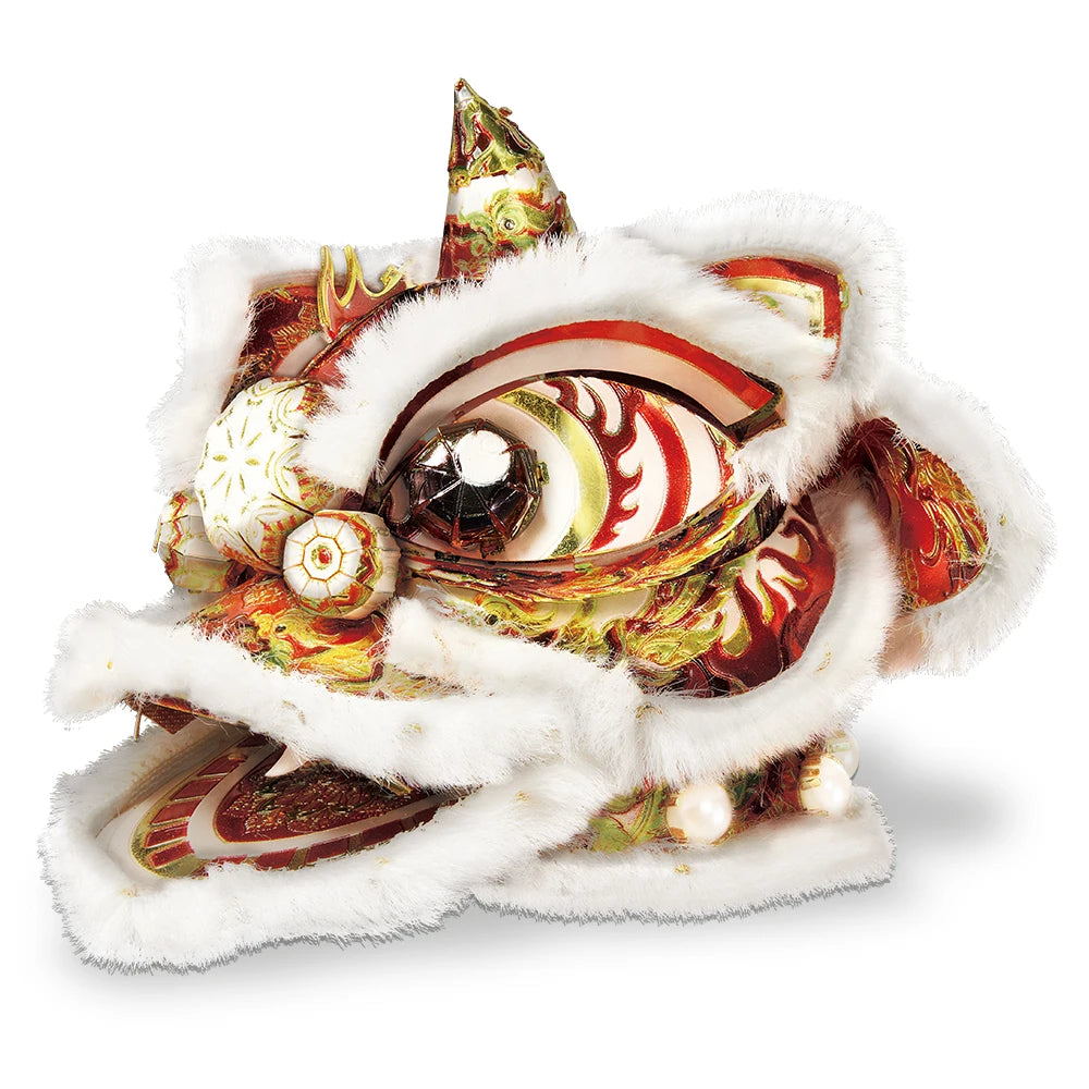 Piececool 3D Model Kits Chinese Traditional Dancing Lions Metal Puzzles DIY Toys Jigsaw for Adult Brain Teaser Creative Gifts