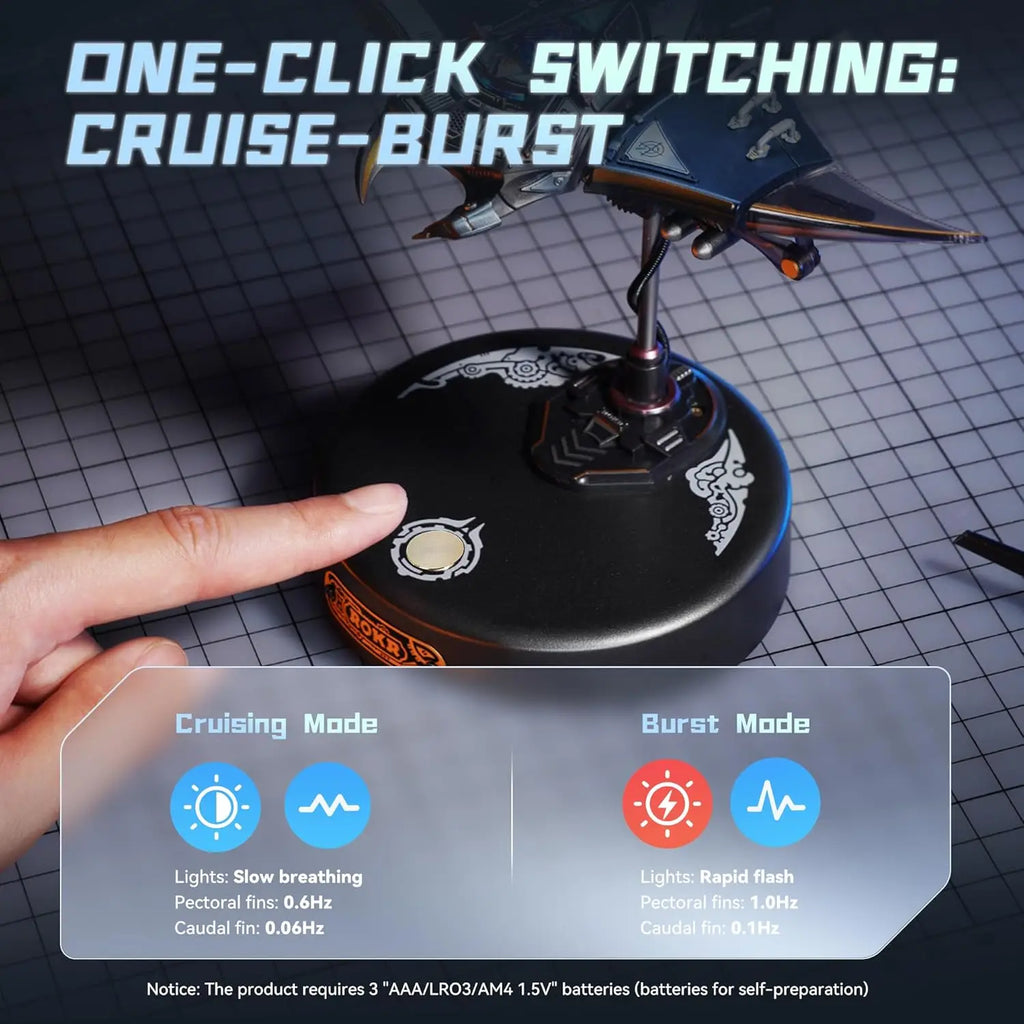 Robotime Rokr Manta Ray Mechanical Plastic Model Kits For Adults to Build 3D Puzzle Decoration Gift Idea For Toy Collectors Men