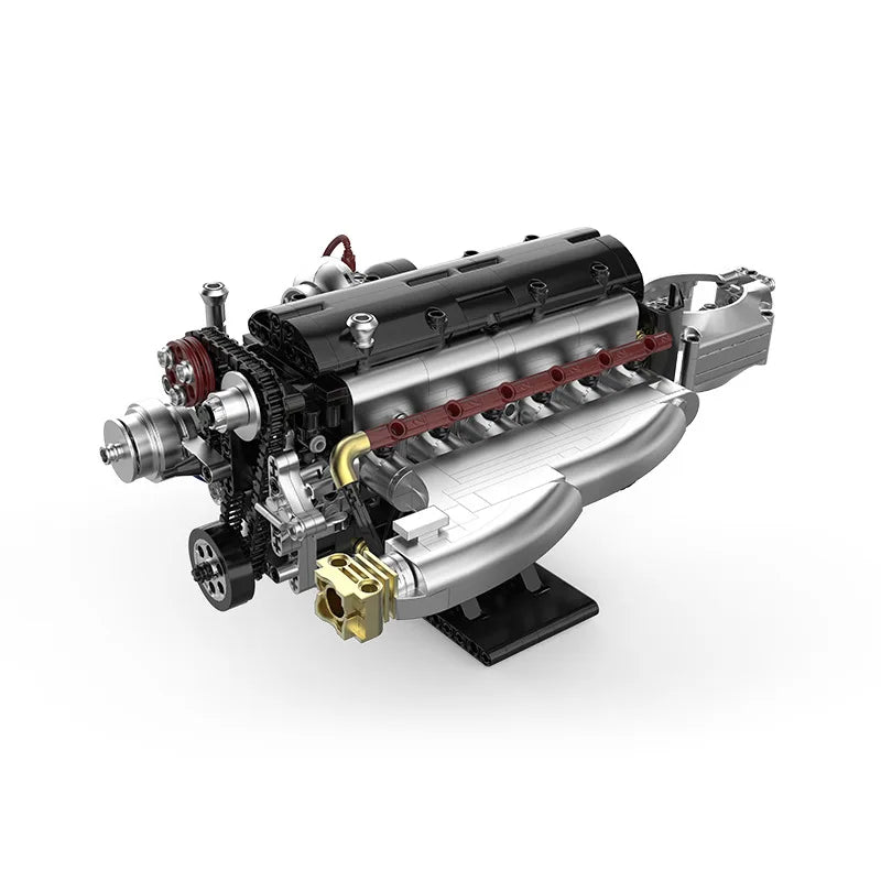 PB8814 Creative 2JZ-GTE Engine Building Block Model Toy JDM Japanese Retro Sports Car Engine Kit 974 Bricks Adult Holiday Gift