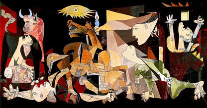 Abstract Wall Art Picture Picasso Famous Painting 《Guernica》Posters Canvas Painting for Modern Living Room Home Office Decor