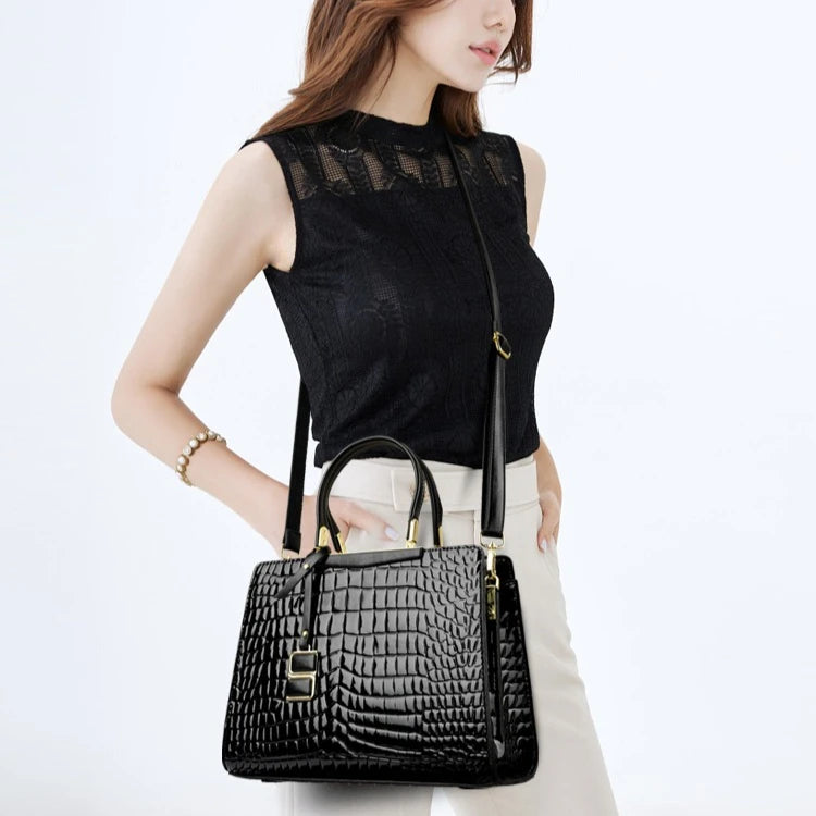 Commuting Sac Alligator Patent Leather Shoulder Crossbody Hand Bags for Women 2025 Brand Luxury Handbags Women Bags Designer