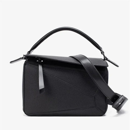 New Simple PU Geometric Handbag Women's Crossbody Bag Large Capacity Lightweight Doctor Bag Versatile Business Casual Style
