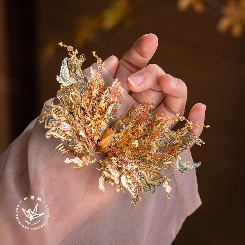 Piececool 3D Metal Puzzles August Wish Cranes Assembly Metal Model Kit for Adult Home Decoration