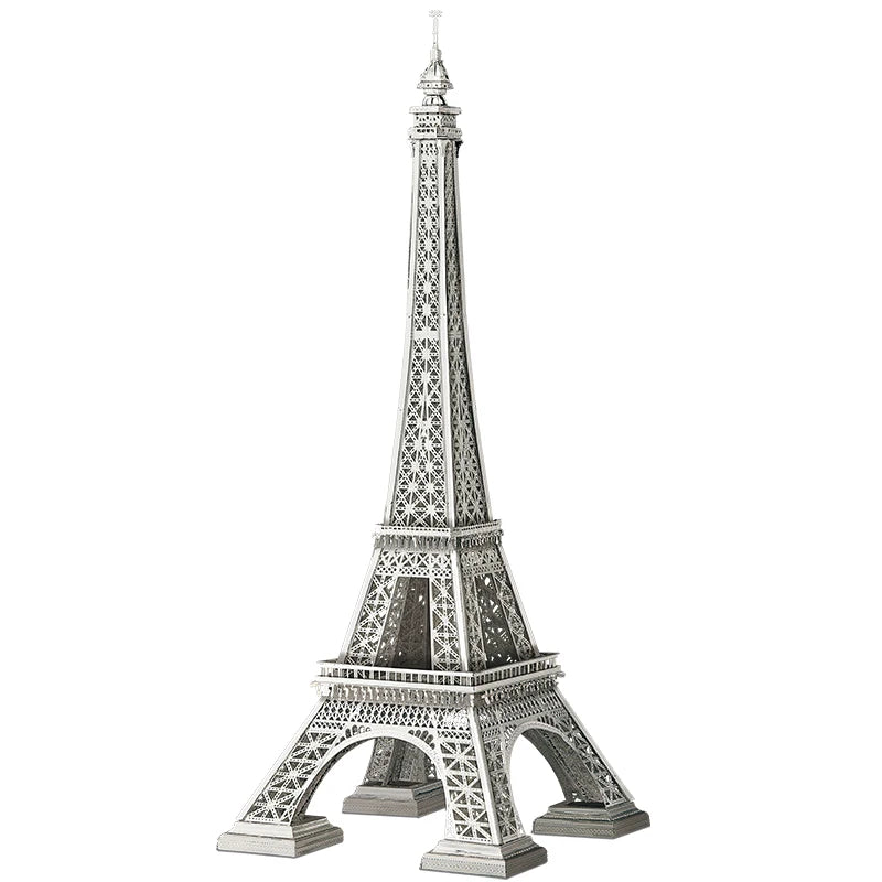 Piececool 3D Metal Puzzles Eiffel Tower 8.66inch Model Building Kits DIY Jigsaw Gifts for Teen(Height:22cm)