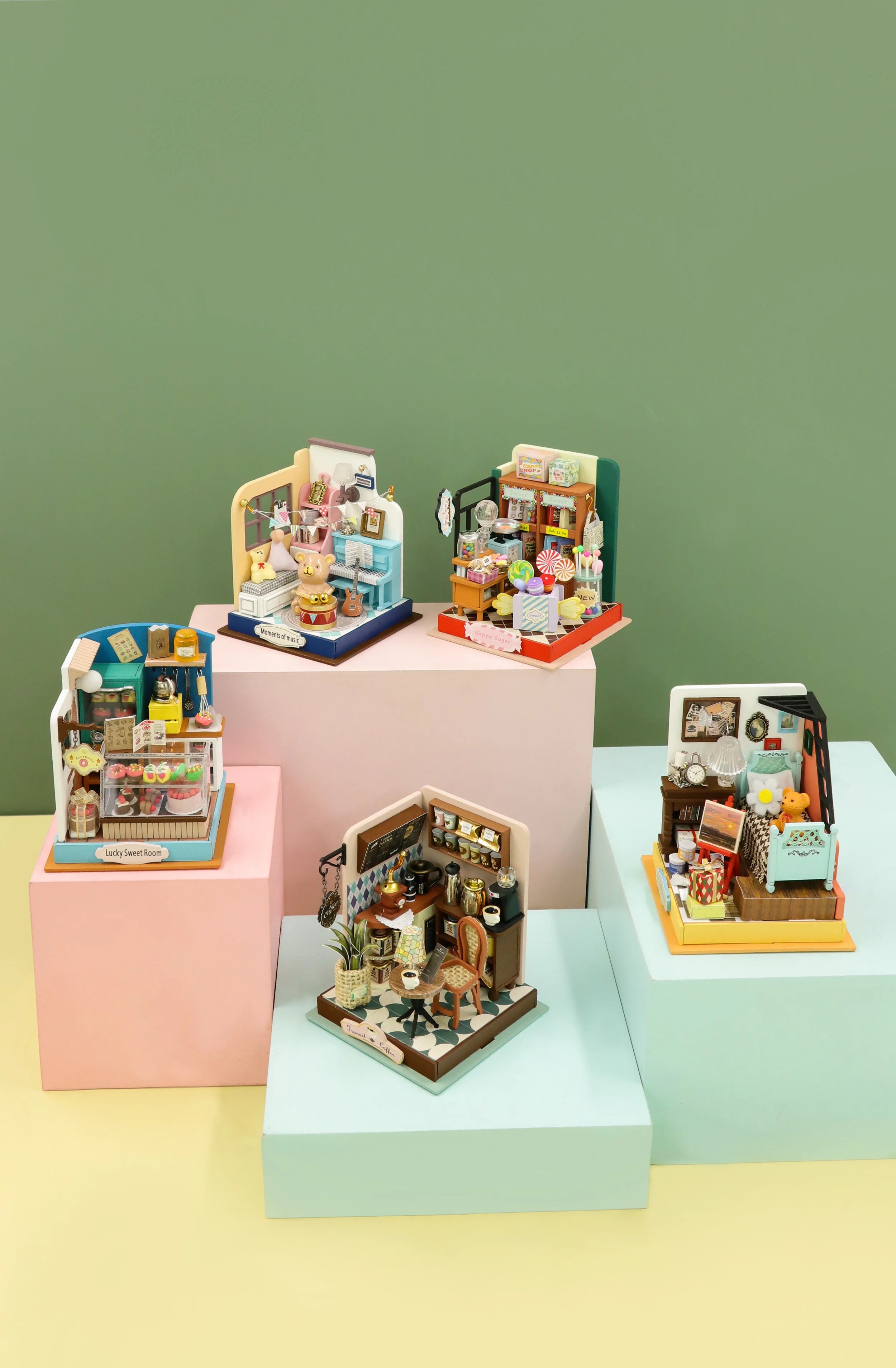 DIY cabin decoration, 3D handmade small house, assembled creative model, model house, creative birthday gift