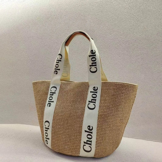 Fashionable Straw Weave Beach Bag Women's Summer Basket Bag New Style Accessories Vegetable Basket Bag Vacation Girl Bag