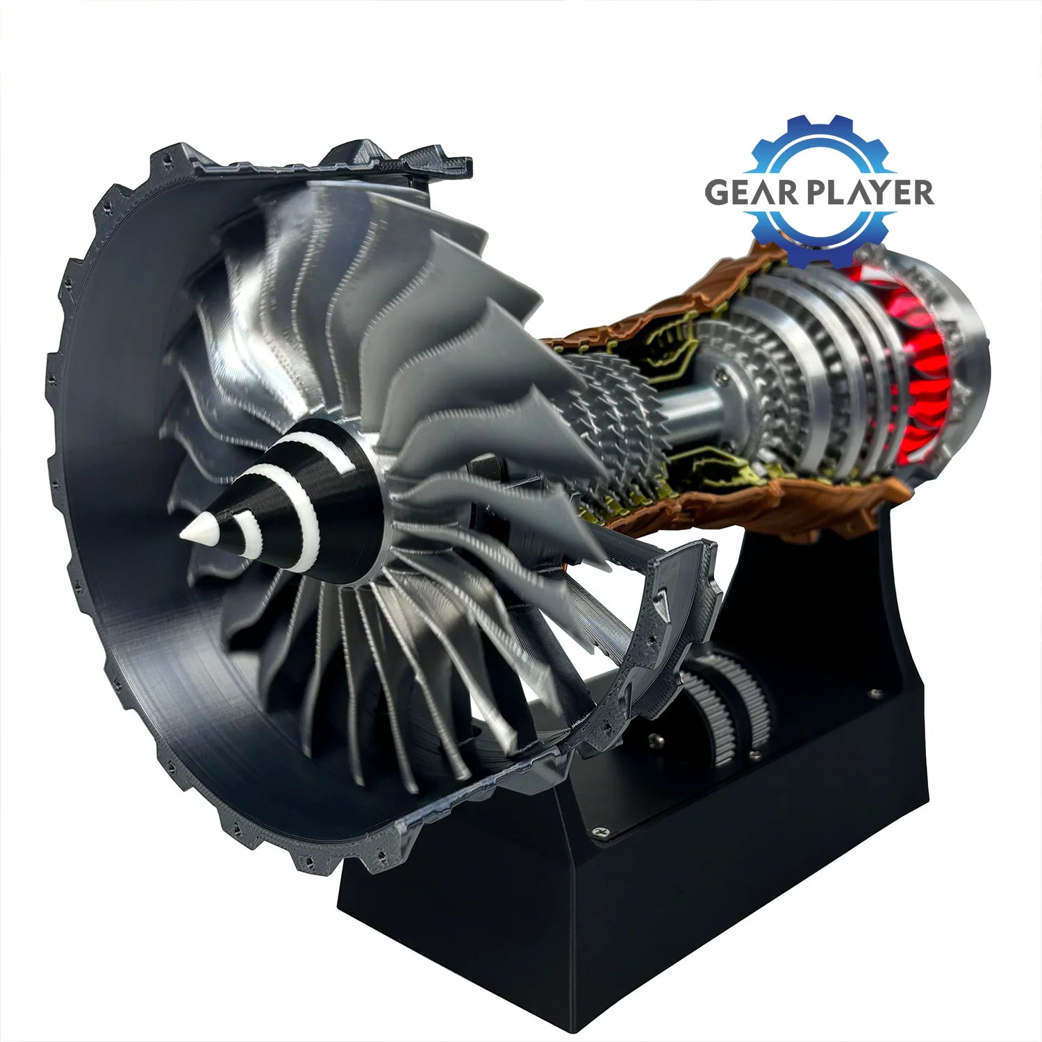 Turbojet Engine Model Kit Adjustable Speed Tail Flame Simulation for DIY Assembly and Science Projects