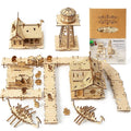 3D Wooden Puzzle WW2 War City Postwar Handmade Mechanical Assembly House Model DIY Kits Toys Desk Decoration Gifts For Kids