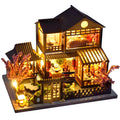 Cutebee DIY DollHouse Japanese Style Villa Kit Wooden Miniature Doll Houses for Children Birthday Gift