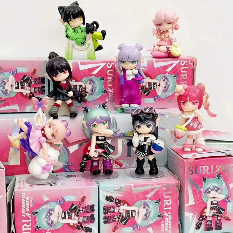 Robotime Suri A Colorful Girls Series Action Figures Blind Box Dolls Action Figure Surprise Box Trendy Cartoon Decor Toys Gifts