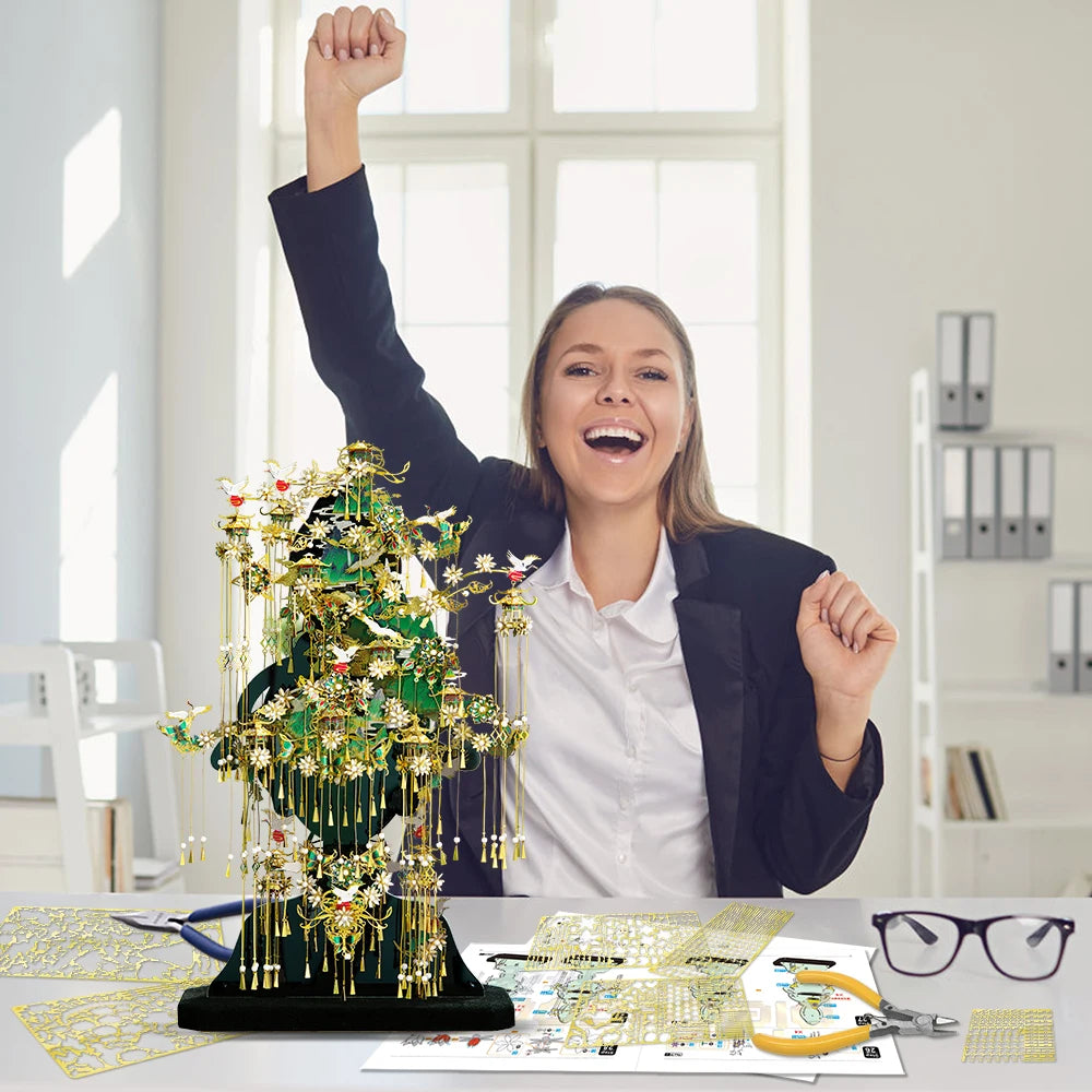 Piececool 3d Metal Puzzle for Adult QING SHAN DAI Jigsaw DIY Building Kits Great Birthday Gifts Model Kits