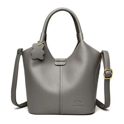 Soft Leather Handbags for Women Vintage Shoulder Bag Luxury Designer Ladies Large Capacity Bags Sac A Main