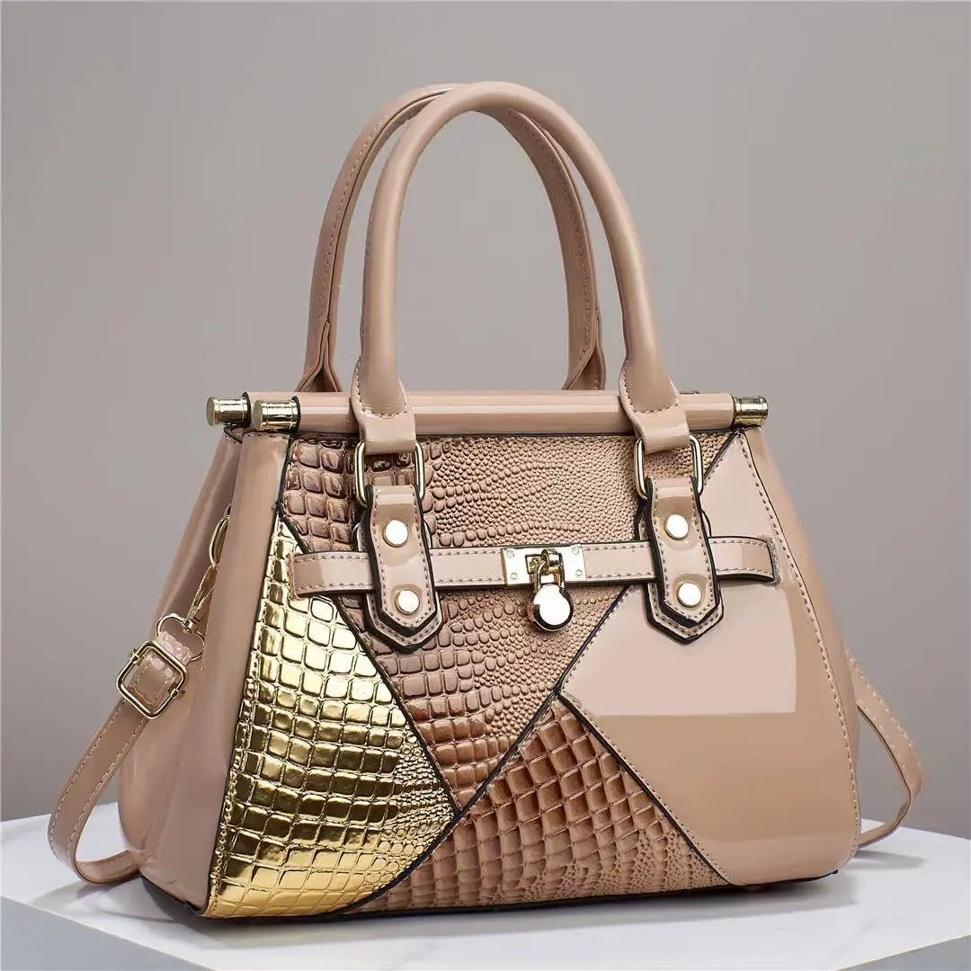 Fashionable New Women's Handbag Light Luxury Texture Lizard Pattern Colored Single Shoulder Bag Brand Trendy Crossbody Bag Women