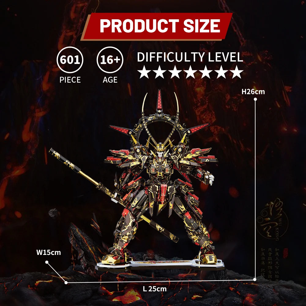 Piececool 3D Metal Model Kits The Monkey King Metal Puzzles DIY Wukong Mecha Assembly Jigsaw Set for Adult Christmas Gifts