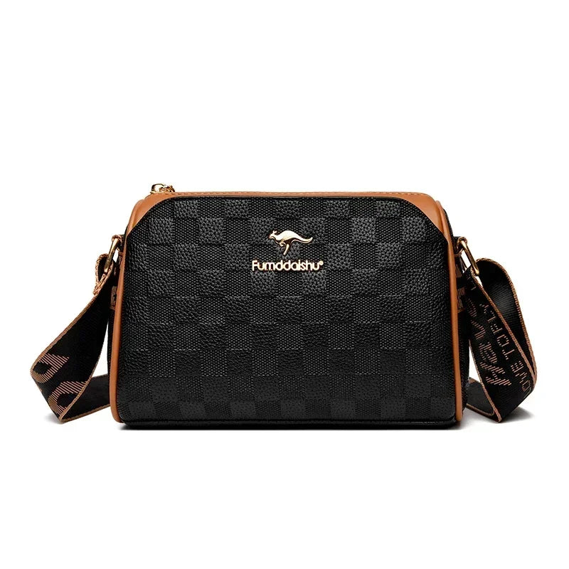High Quality Soft Leather Shoulder Bags For Women Luxury Designer Black Purses Crossbody Bag Ladies Messenger Commute Sac A Main