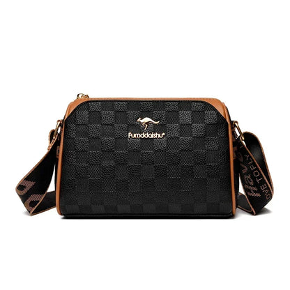 High Quality Soft Leather Shoulder Bags For Women Luxury Designer Black Purses Crossbody Bag Ladies Messenger Commute Sac A Main