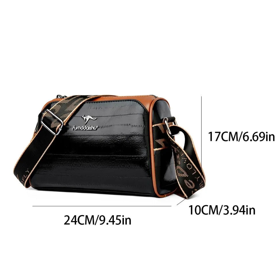 High Quality Soft Leather Shoulder Bags For Women Luxury Designer Black Purses Crossbody Bag Ladies Messenger Commute Sac A Main