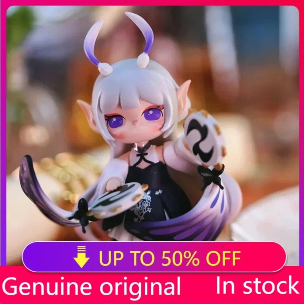 Suri Peach Blossom Nine Elves Series Blind Box Dolls Action Figure Toys Elfin Children Robotime Cartoon Decor Toys Birthday Gift