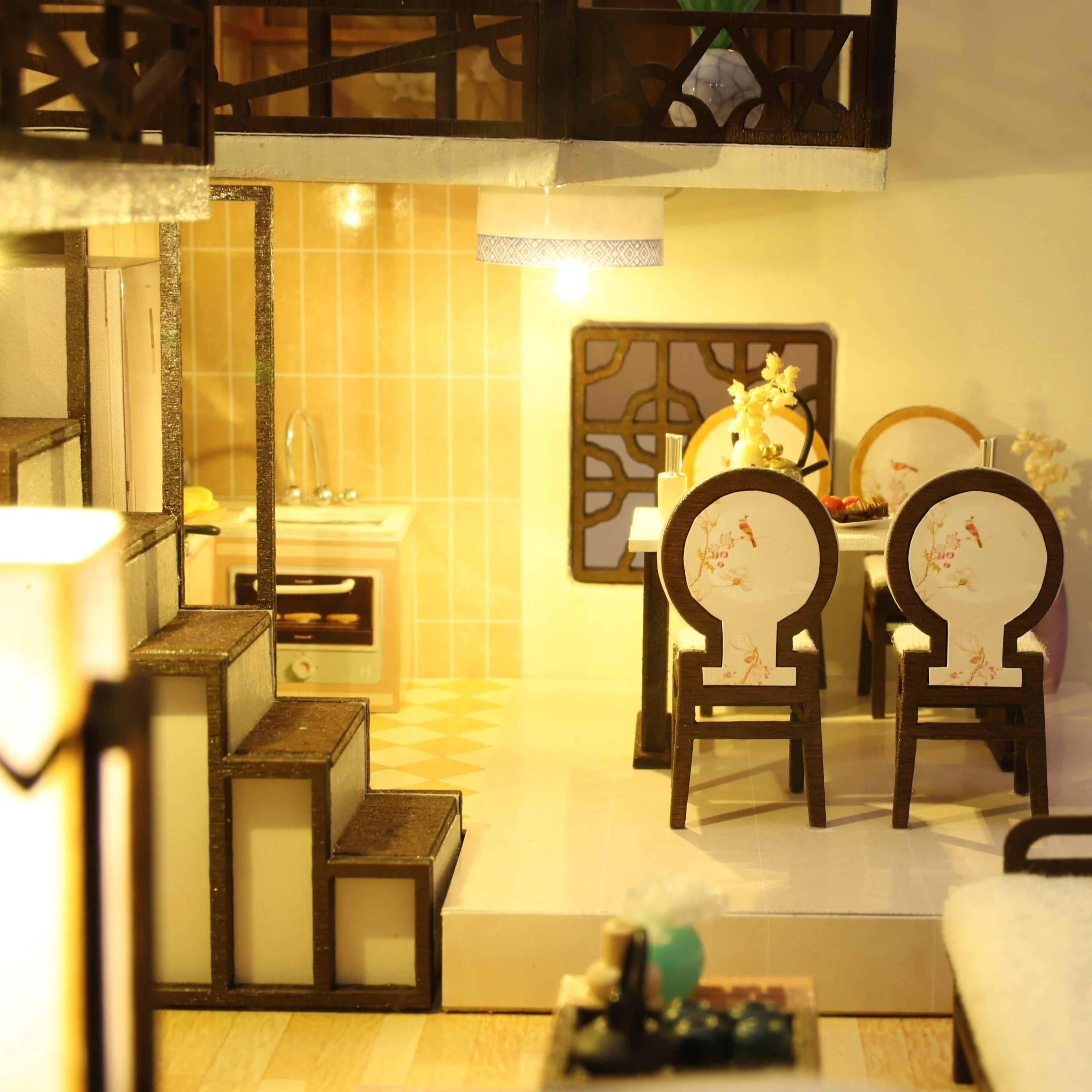 1pc,Diy Wooden Doll House,Assembly Model Kit,3d Puzzle, Birthday Christmas Gifts for teenagers and adults,Home Decor Micro Model